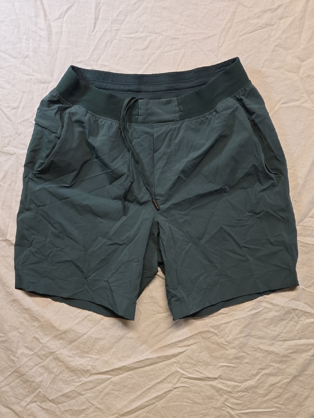 Lululemon Athletica Drawstring Activewear Shorts Deep Green